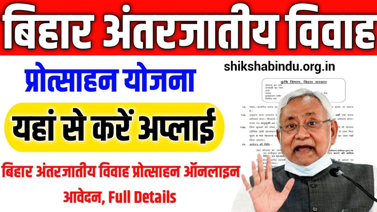 Bihar Inter-Caste Marriage Yojana 2025 Apply Online: बिहार अंतरजातीय विवाह प्रोत्साहन ऑनलाइन आवेदन, Full Details
